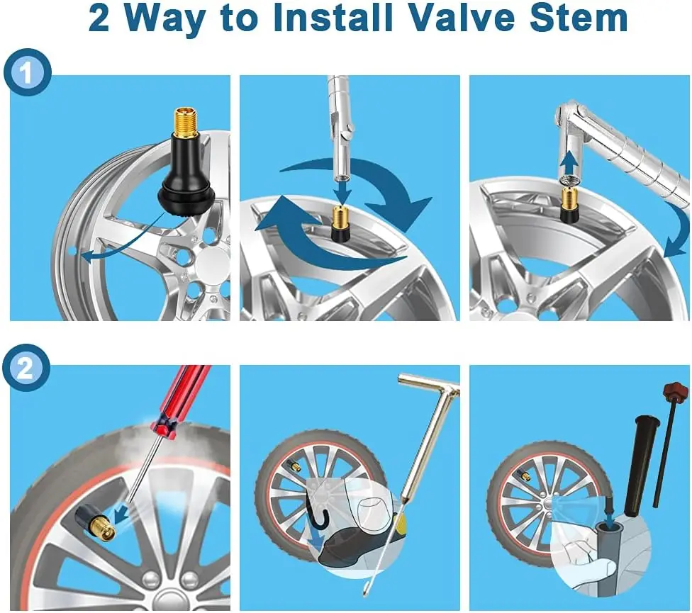 High Quality Universal Car Accessories Parts TR412 TR413 TR414 TR415 Snap-in Black Rubber Stem Caps Cores Tire Valve