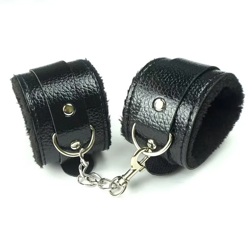 BDSM Bondage Restraints Sex Toy Leather Handcuff Ankle Cuff Adult Toy Furniture Restraint Kit for Men Women Couples SM Game Play