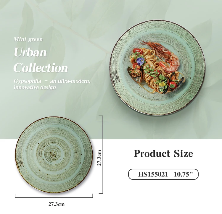 Resort Color Plate Porcelain Plates, Strong Ceramic Dish, Hotel Color Plate Porcelain Dinnerware Plates