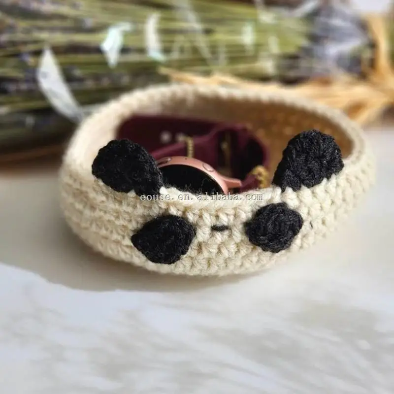 Cute Animal Macrame Table Mat Pad for Tea Coffee for Kitchen Use Cartoon Tea Mug Mats Animal Cushion Pad for Home