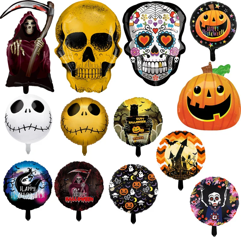 Wholesale Halloween theme balloons 18 inch round halloween balloon ghost pumpkin decorations for halloween balloons