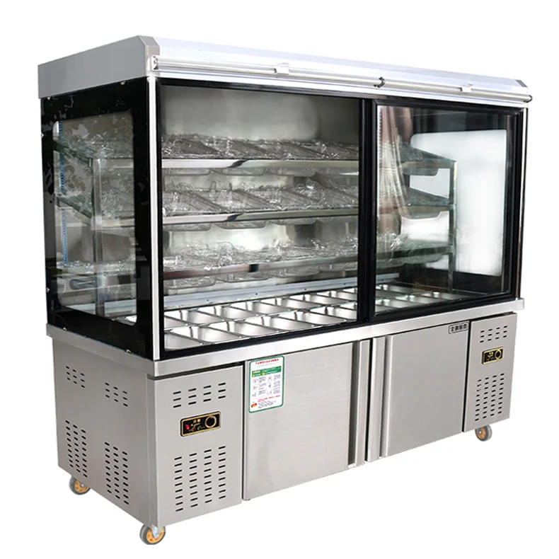 MaLaTang showcase chiller upright display freezer vegetable display cooler buffet display refrigerator
