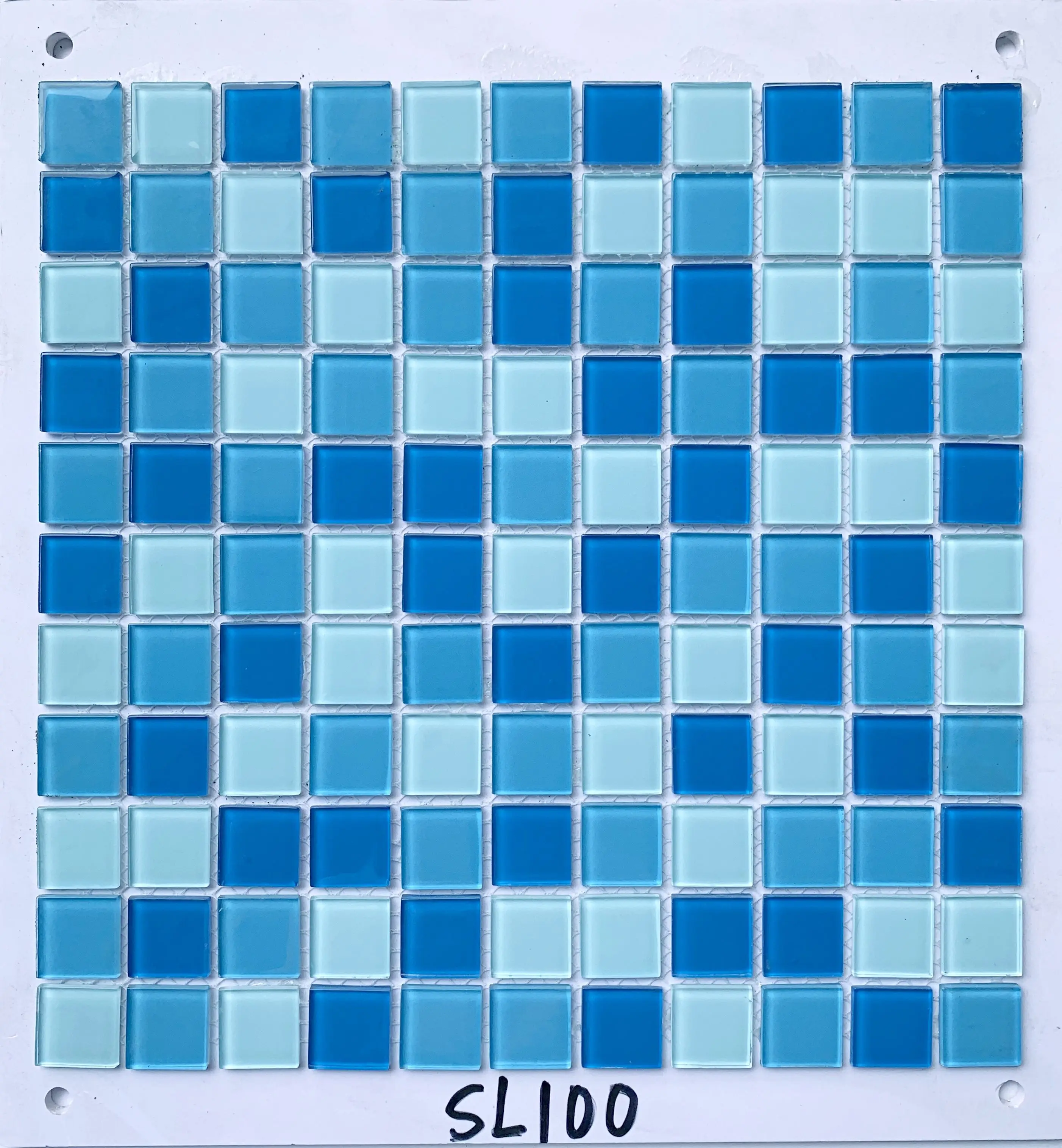 25x25x3.5mm Crystal Glass Mosaic Tiles 300x300mm Mixed Kitchen Floor Swimming Pool Decorations Chinese Polished Stone Mosaics