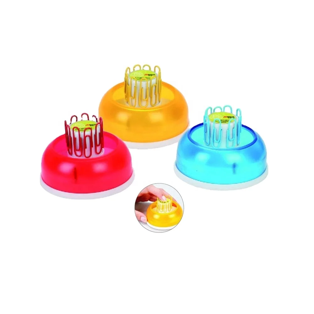 new design paper clip holder press type magnetic clip dispenser holder for office