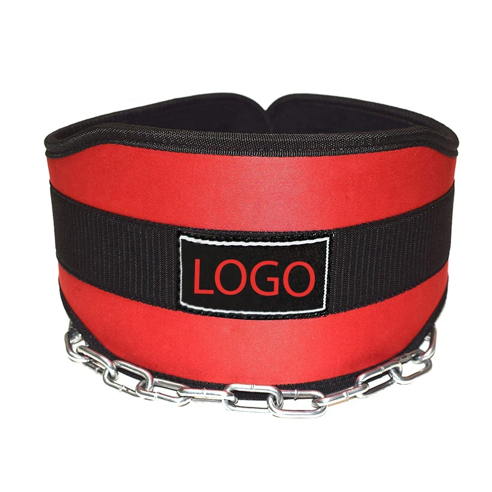  Тренажерный зал Фитнес упражнения брюшной пояс погружение тяжелая цепь Утяжеленные погружения или тянуть Тяжелая атлетика Неопреновый Пояс