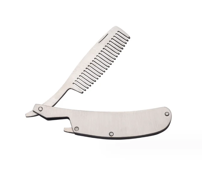 Hot selling new design oem logo stainless steel 403 hair brush foldable comb