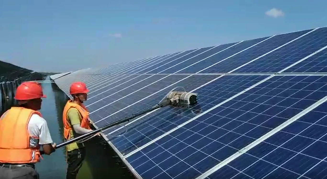 SUNLINK CB42 Solar Panel Cleaning Mobile Tools Telescopic Brush Solar Panel Cleaning Machine