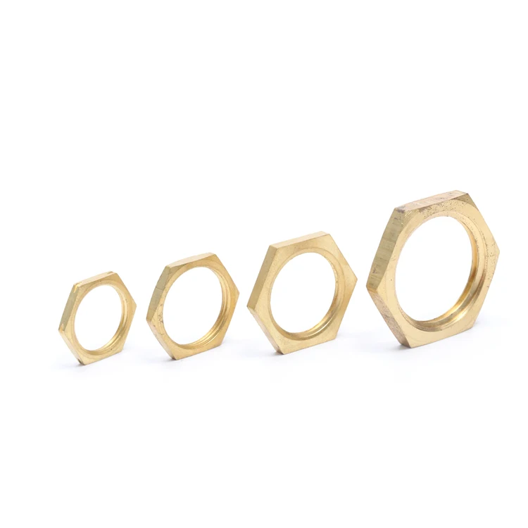 
Chinese Manufacturer Pneumatic Threaded Motorcycle Bolt Non-slip Brass Hex Organic Lock Nut 15mm Brass Press Fasteners 