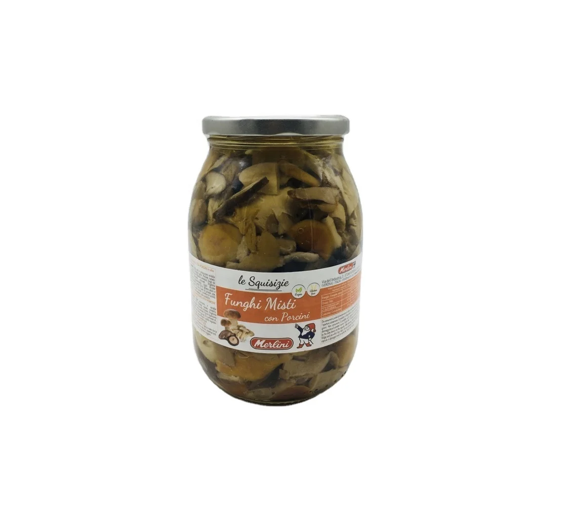 MUSHROOMS MIXED Wild and Coultivated Brc Ifs Sedex Made in Italy 1000g Brown 1 Kg Mixed Mushrooms with Porcini Dried