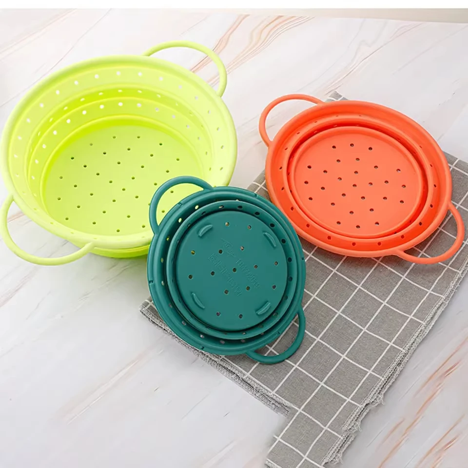 Kitchen Accessories Microwave Oven Basket Steam Tray Of Food Steamer Silicone Vegetable Steamer Cooking