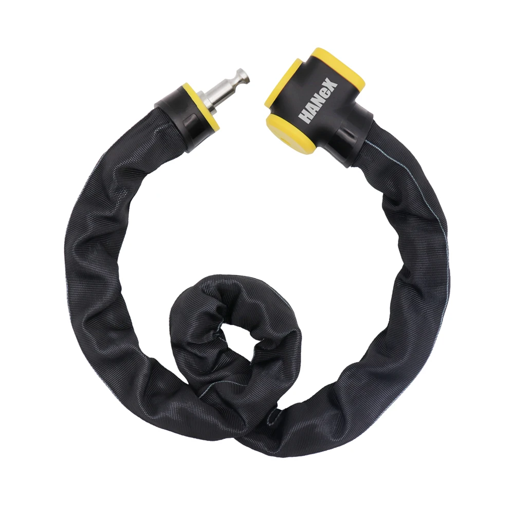 
Hanex 1.2m Long Safety Combination Bike Motorcycle 10mm Chain Lock Stainless Steel Bicycle Cable Alarm Chain Lock 