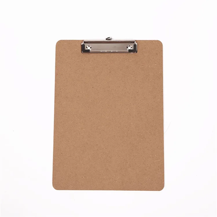Factory made office MDF wooden clip writing board A4 clipboard