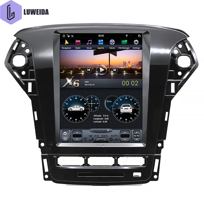 
LuweidaTesla Vertical Screen Car video stereo For FORD Mondeo auto Electronics DVD PLAYER multimedia audio system 