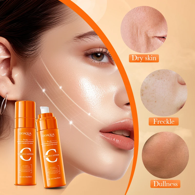 OEM BIOAQUA Private Label Moisturizing Brightening Skin Face Lotion Whitening Repair Cream With Vitamin C Lotion Beauty Products