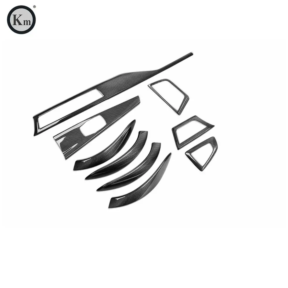 KM детали для салона автомобиля из углеродного волокна, отделка салона автомобиля, Отделка приборной панели для BMW F30 F35 2013-2016, нижняя версия