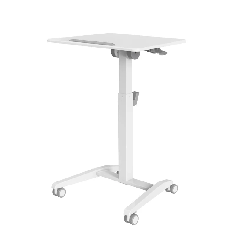 Portable Laptop Desk, Podium Stand Rolling Desk Laptop Table -Small Standing Desk, Mobile Desk On Wheels Computer Cart