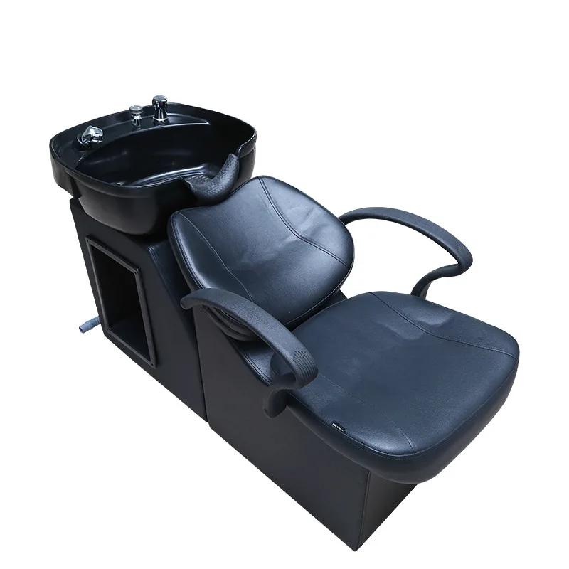 Wholesale Modern Style Salon Furniture Simple Modern Style Backwash Laying Hair Washing Bed Synthetic Leather Shampoo Basin Sink