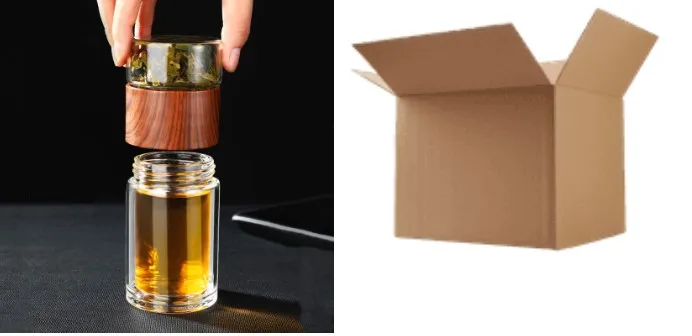 Double Borosilicate Glass Water Bottle With Case Tea Drink Bottle Infuser Tumbler Drink ware Water bottle Eco-Friendly