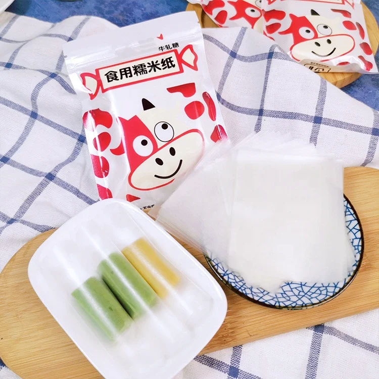 Nougat wrappers 500 sheets/bag of transparent rice paper for edible glutinous rice paper baking candy paper gelatin cake