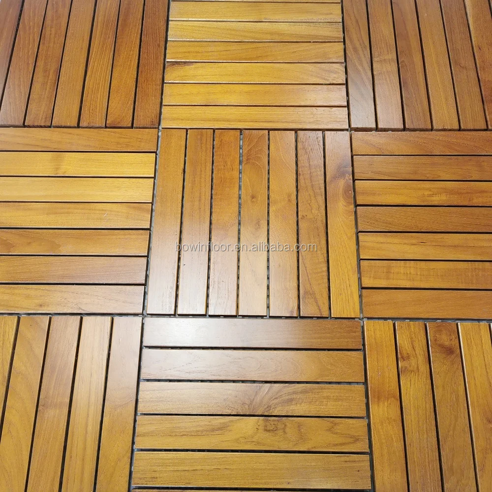 Garden outside burma teak wood decking tile
