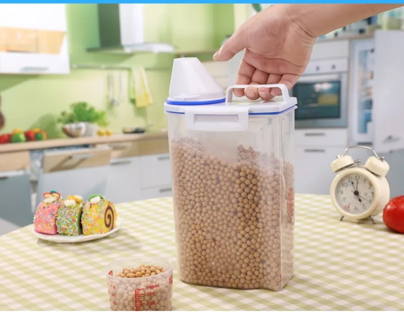 food storage organization plastic kitchen storage box nuts tea sugar candy container jar