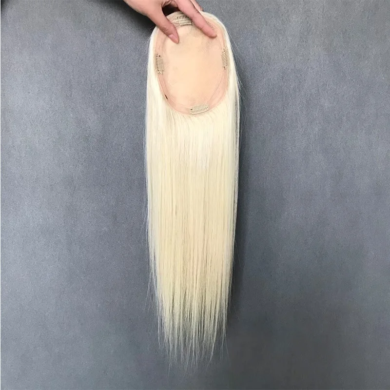 2024 Europe 5*6 Mono Base Women Human Long Real Ombre Highlights Color Hair Topper High Quality