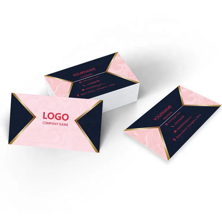 China made wholesale low price printed right angle paper business cards
