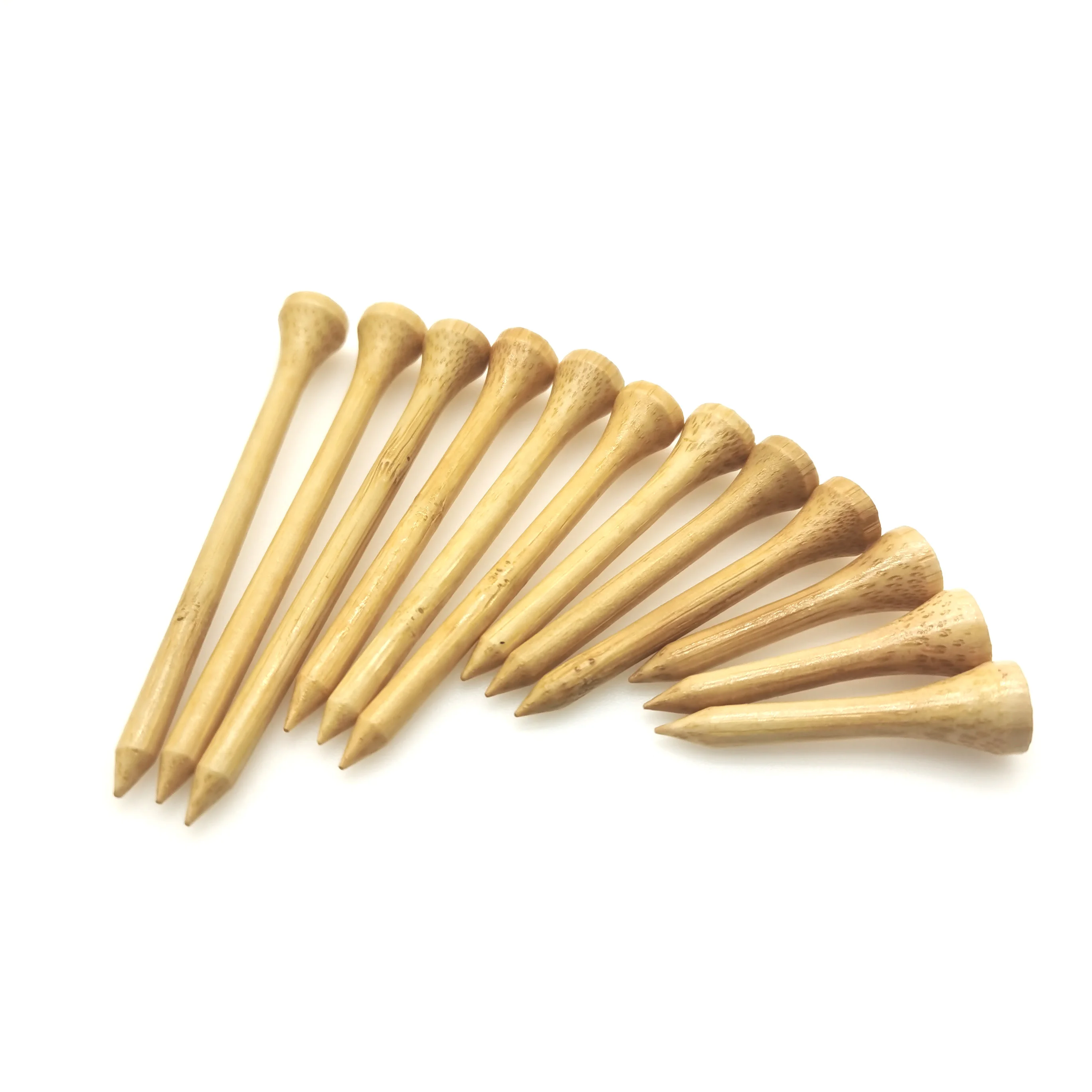 Natural Bamboo Golf Tees Assorted sizes in Plain