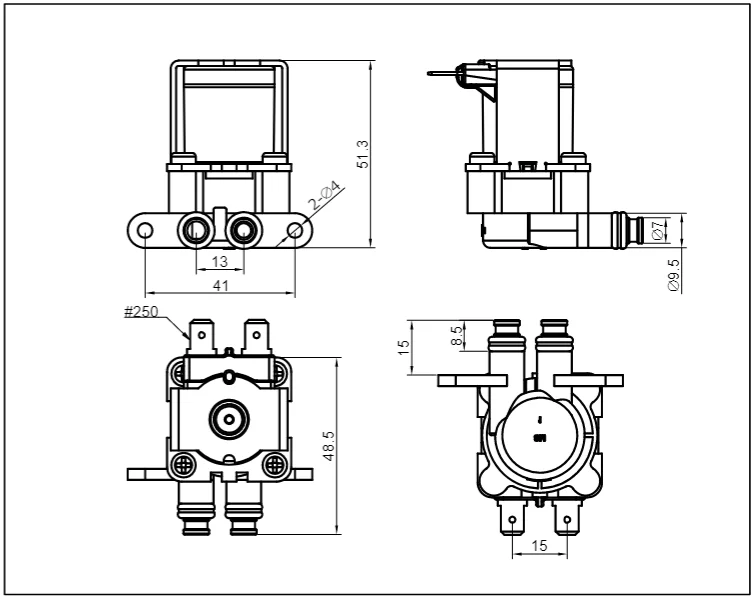 Meishuo FPD180D7 DC12V 24V 7mm plastic solenoid valve One Way Normally Closed water inlet valve For RO Water System