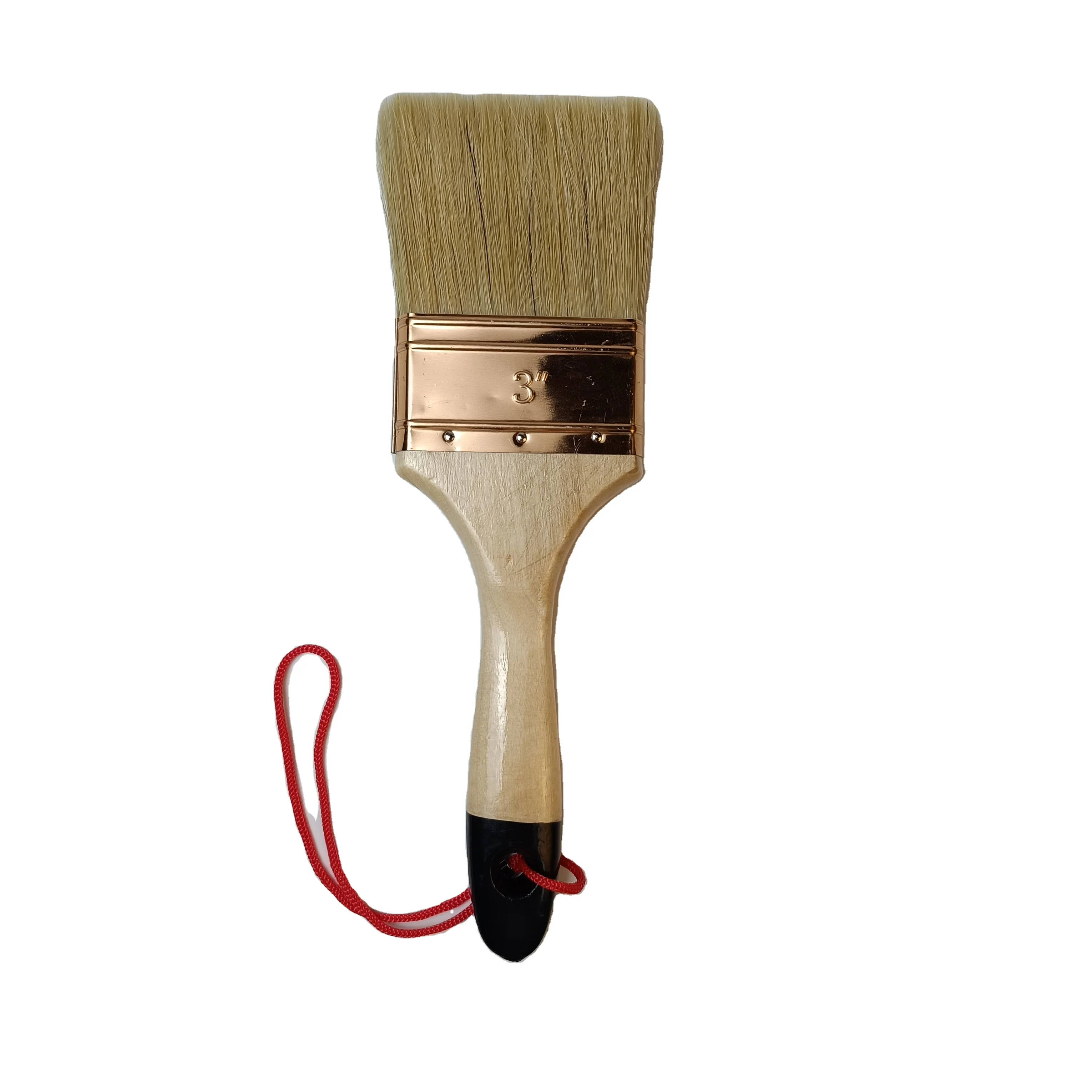 3 inch Natural White Bristles with Wooden Handle Brush Paint Good Quality  Thailand Type Paint Brush