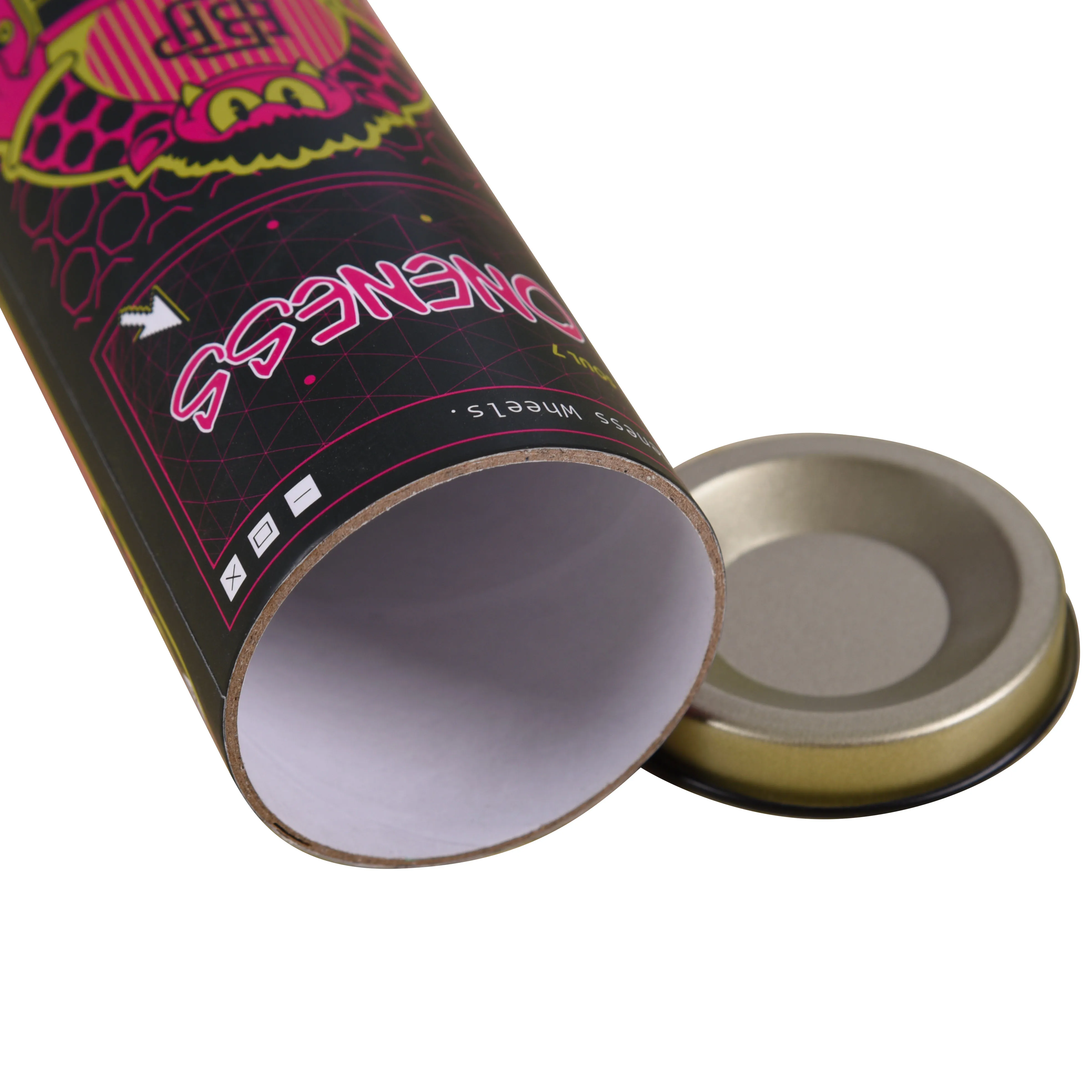 Biodegradable Composite Pantone Special Printing Cardboard Food Grade Paper Tube Can For Food Gift Packaging