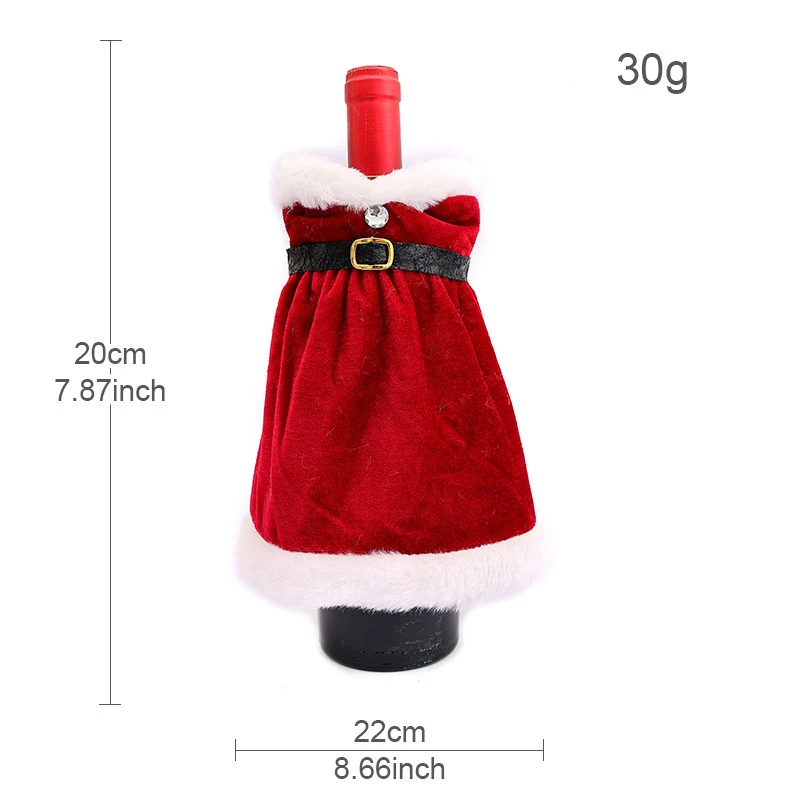 Decorative Christmas Wine Bottle Cover Bags Merry Christmas Decor For Home 2024 Christmas Ornaments Xmas Gift New Year 2024