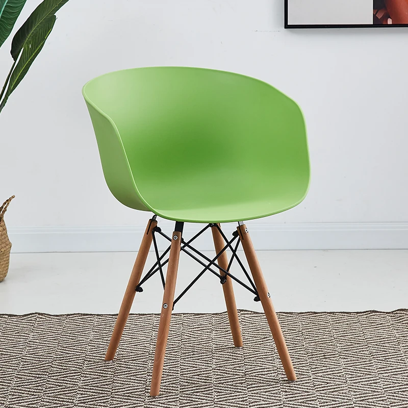 Modern Style Factory Direct Sale Wooden Legs Leisure Chairs Plastic Arm Chair for Lving Room