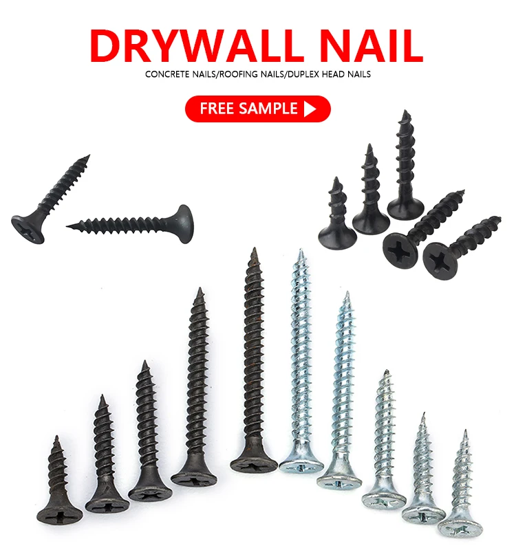 Fasteners sheet plaster board metal screws drywall screw