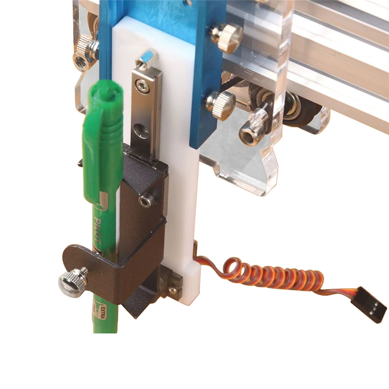 DIY plotter drawing machine pen holder fixture device laser writing machine parts with control servo and square guide rail up do