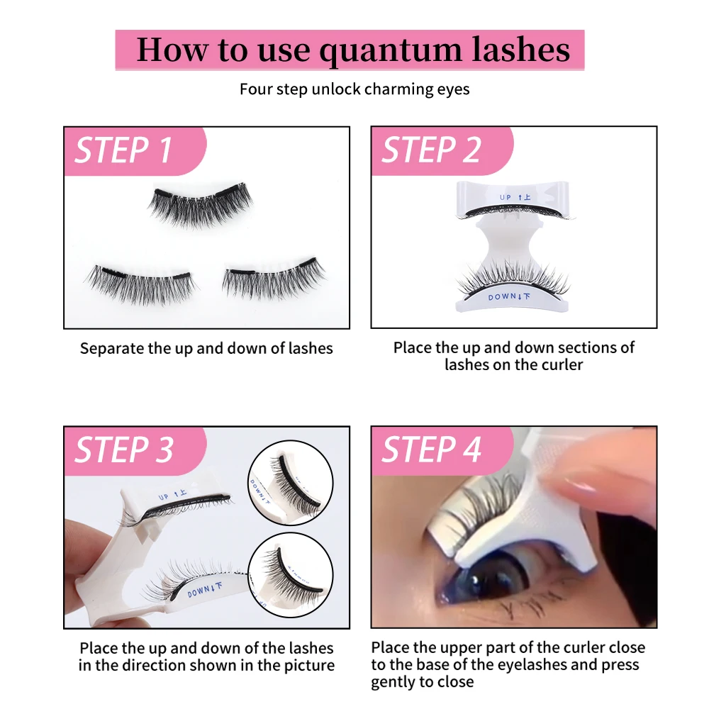 New Arrival Double Layer Invisible Nature Magnetic Eyelashes 3D Quantum Magnetic Lashes Wholesale