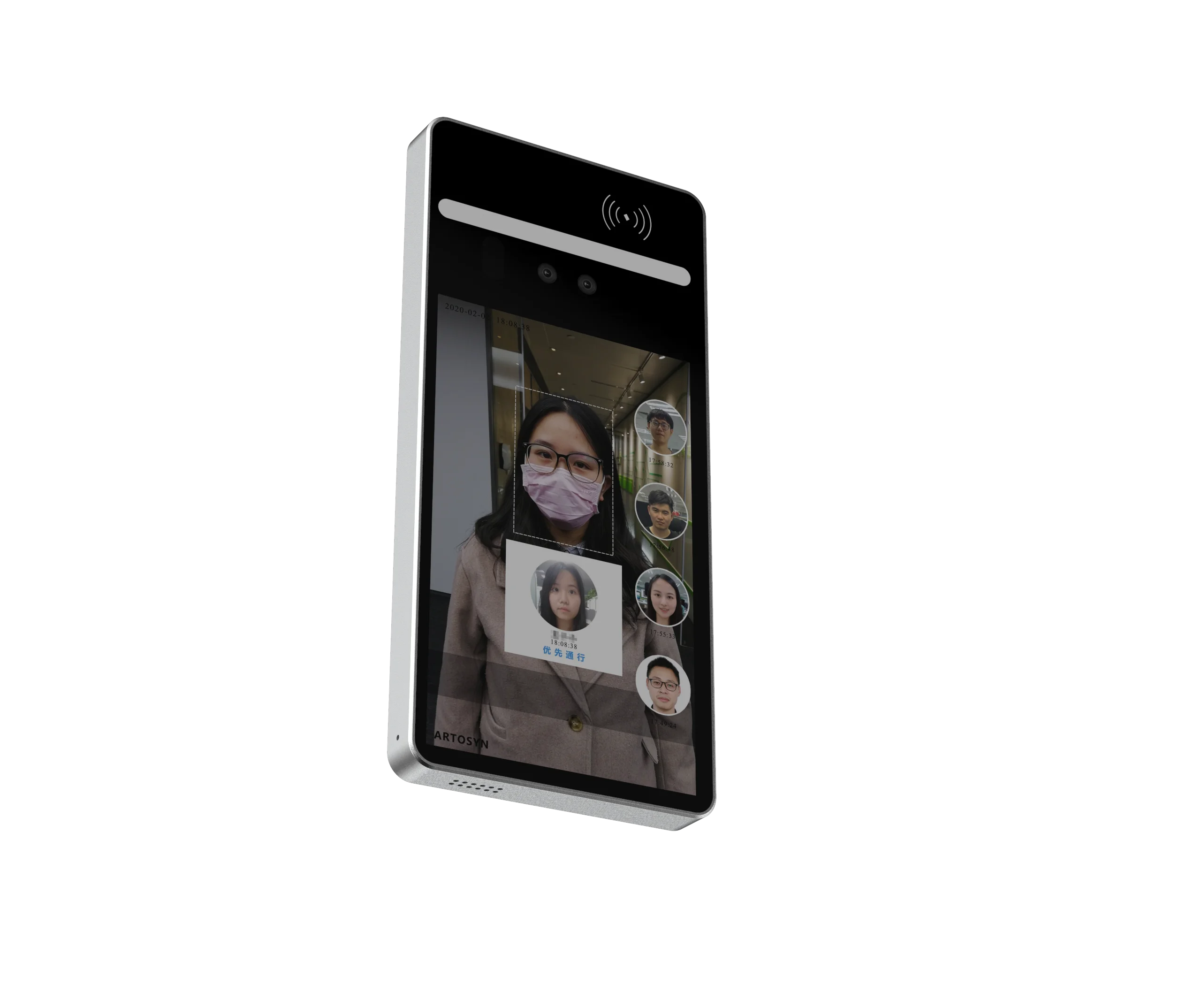 Community home access control camera security facial recognition attendance record machine