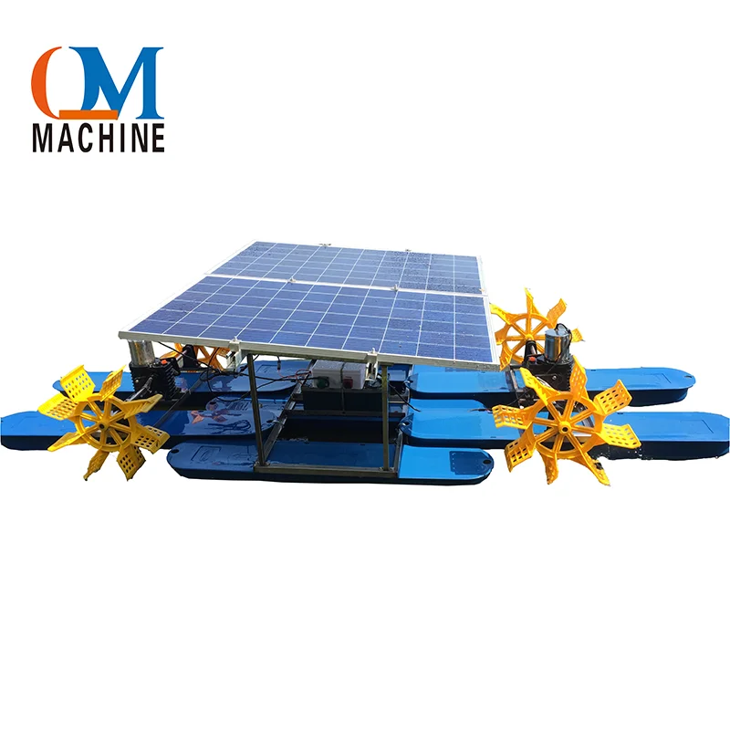 solar aerator 1.5hp 4wheels paddle wheel aerator ss304 frame best sale india