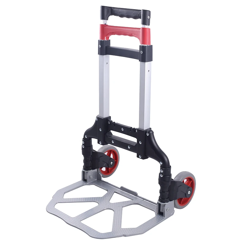 100kg hot sale Aluminum folding hand trolley/ foldable luggage hand truck with Lowest Price