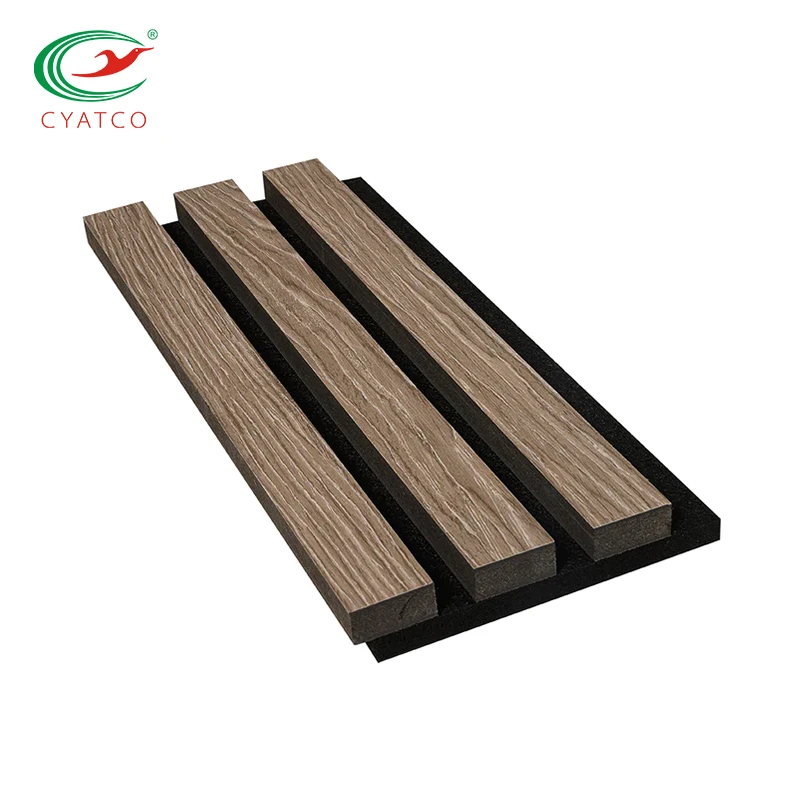 600*2400mm Black Oak Wood Slat Panel Wood Slat Wall Panel Paneles Acusticos Hout For Hotel Office Decor Woodupp Akupanels