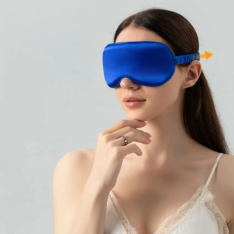 Luxury imitation silk contour sleep mask eyelash extension contour 3d satin silk eye mask