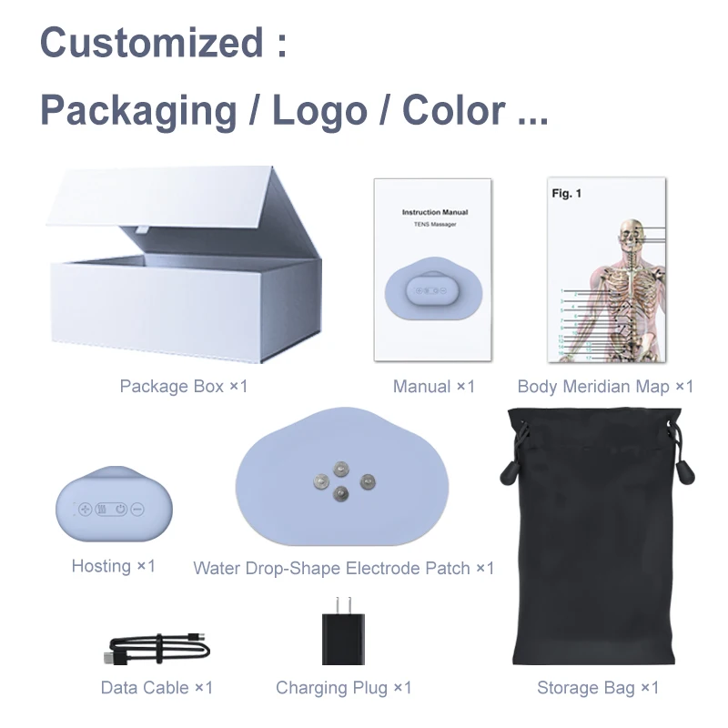 New Portable Muscle Stimulator Device Wireless Tens Menstrual Period Cramp Pain Relief Tens Unit Body Massager