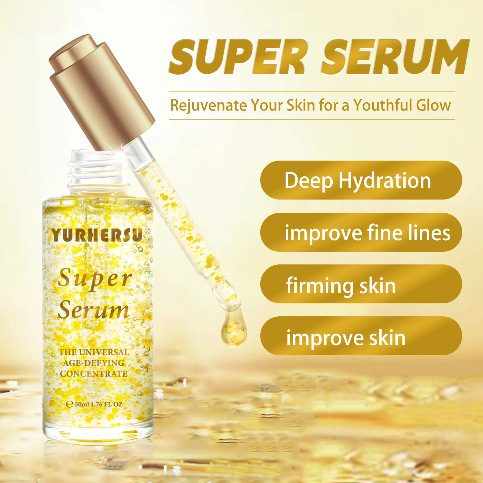 OEM Customization Nature Face Serum Smoothing Vitamin C Face Retinol Serum Anti-wrinkle Super Serum