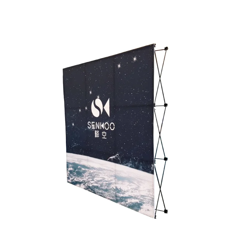 Portable Fabric Trade Show Advertising Display Wall Custom Pop Up Backdrop Banner Fabric Display Stand
