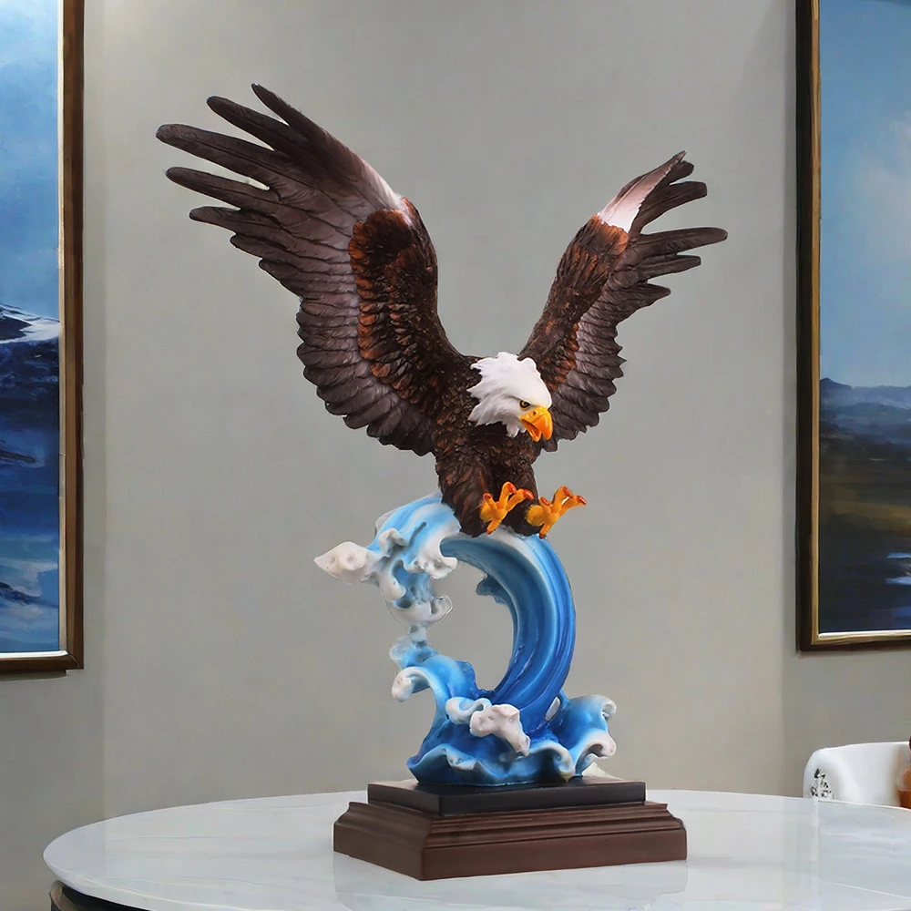 Handcrafted Majestic Eagle Figurine  Premium Resin Statue, Exquisite Home Decor, Ideal Gift for Collectors and Bird Lovers