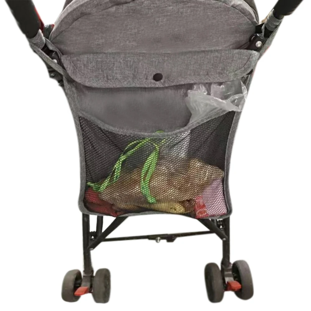 Hot Sale Polyester Pram Cart Mesh Stroller Organizer Travel Beach Baby Diaper Bag Babies Stroller Hanging Bag