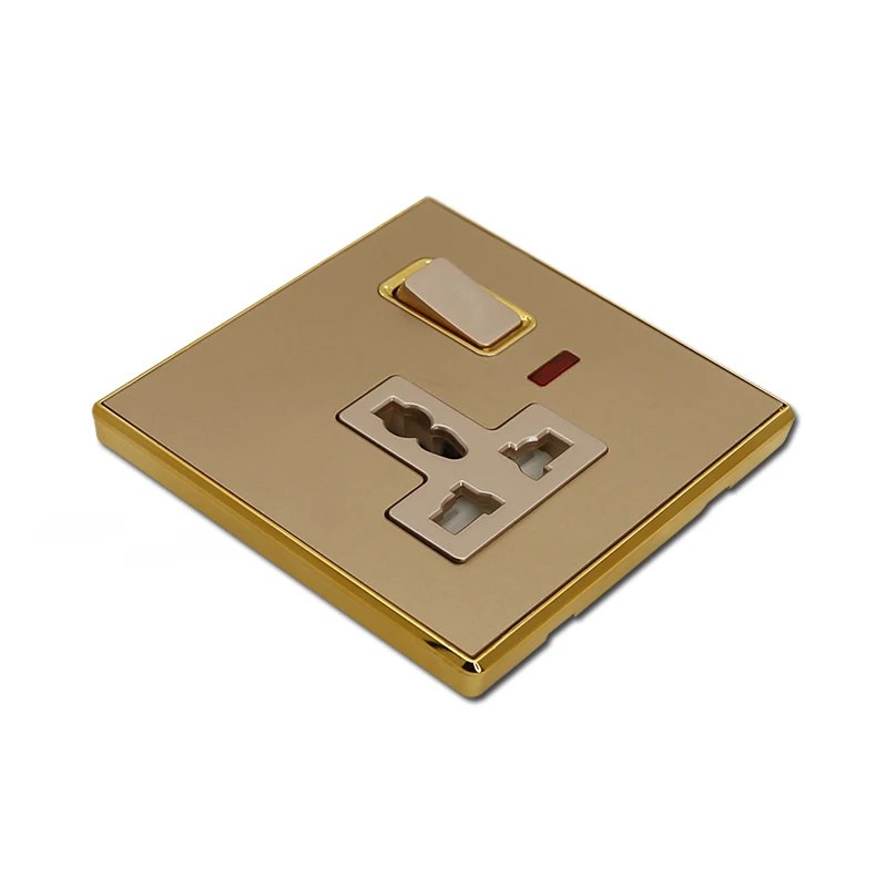 13A multi function socket with switch and neon electrical wall socket