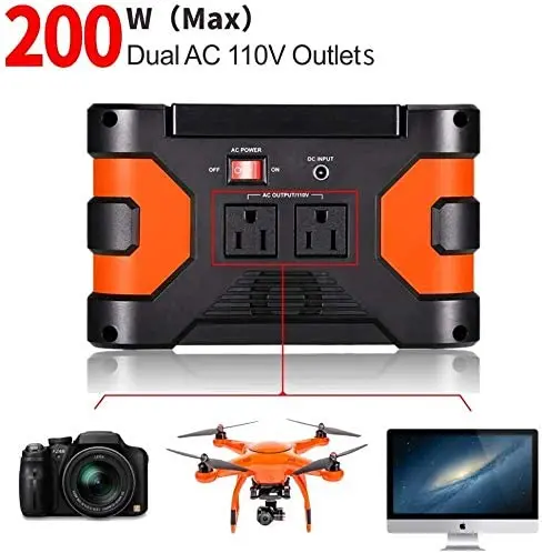 Solar Power System Kit 12V DC Battery Camping Hiking Powered Electric Generator with Inverter