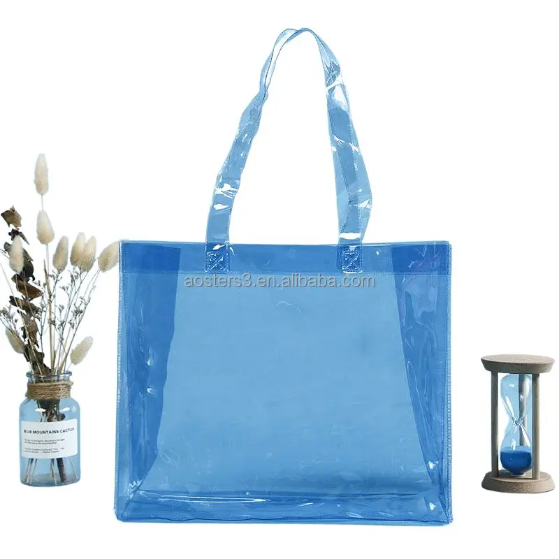 custom shopping tote bag vinyl pvc little neon bag suppliers Plastic Gift Bag