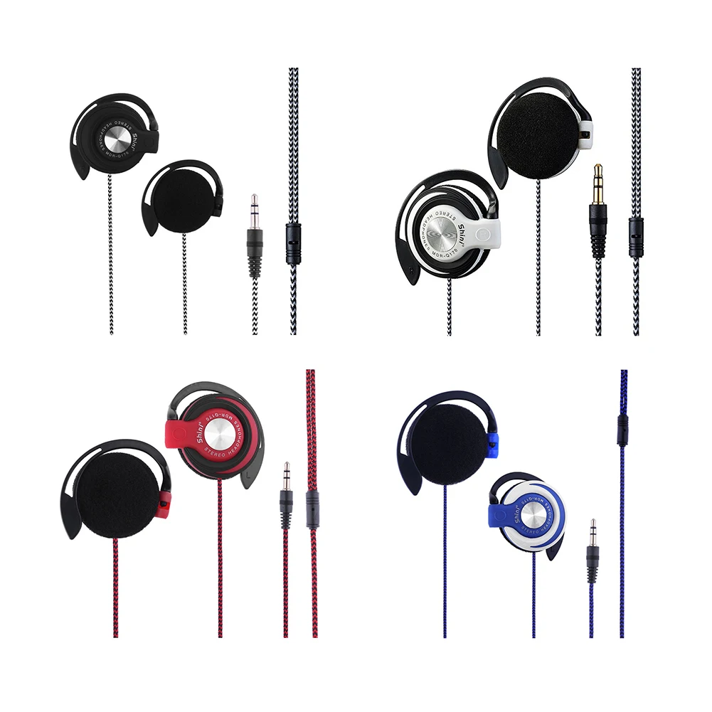 3.5mm Plug Wired Earphone HIFI Stereo Metal Wired Headphones Heavy Bass Headset FM and Over-ear Adjustable for phone Q170